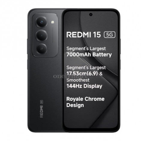 Redmi 15 5G ( Midnight Black, 8/128 GB )