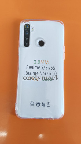 Realme5/5i/5S/Narzo 10 Cl;ear Case