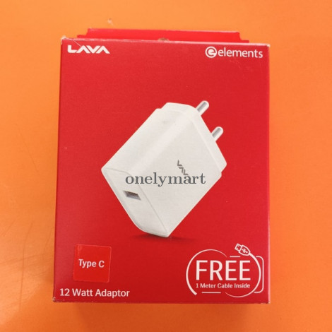 Lava Adaptor 12W Type C Free Cable Inside